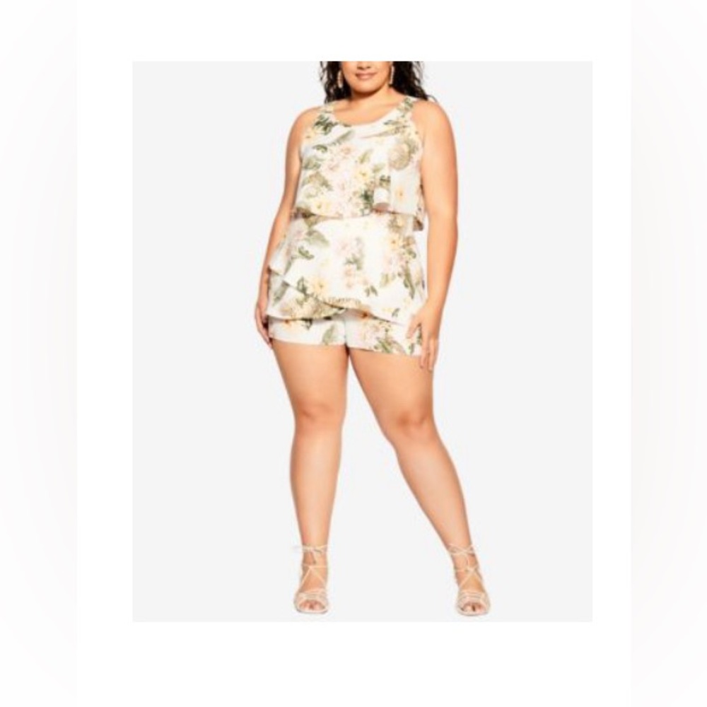 City Chic Plus Size Tropicana Romper